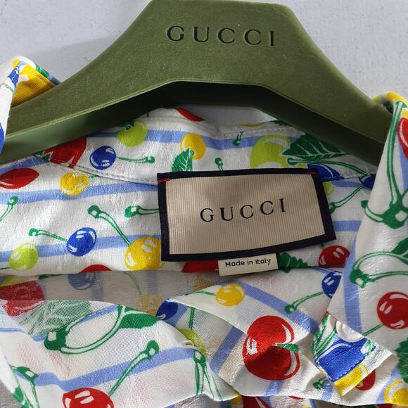 Gucci Cherries Print Shirt Size 8 - Picture 4 of 5